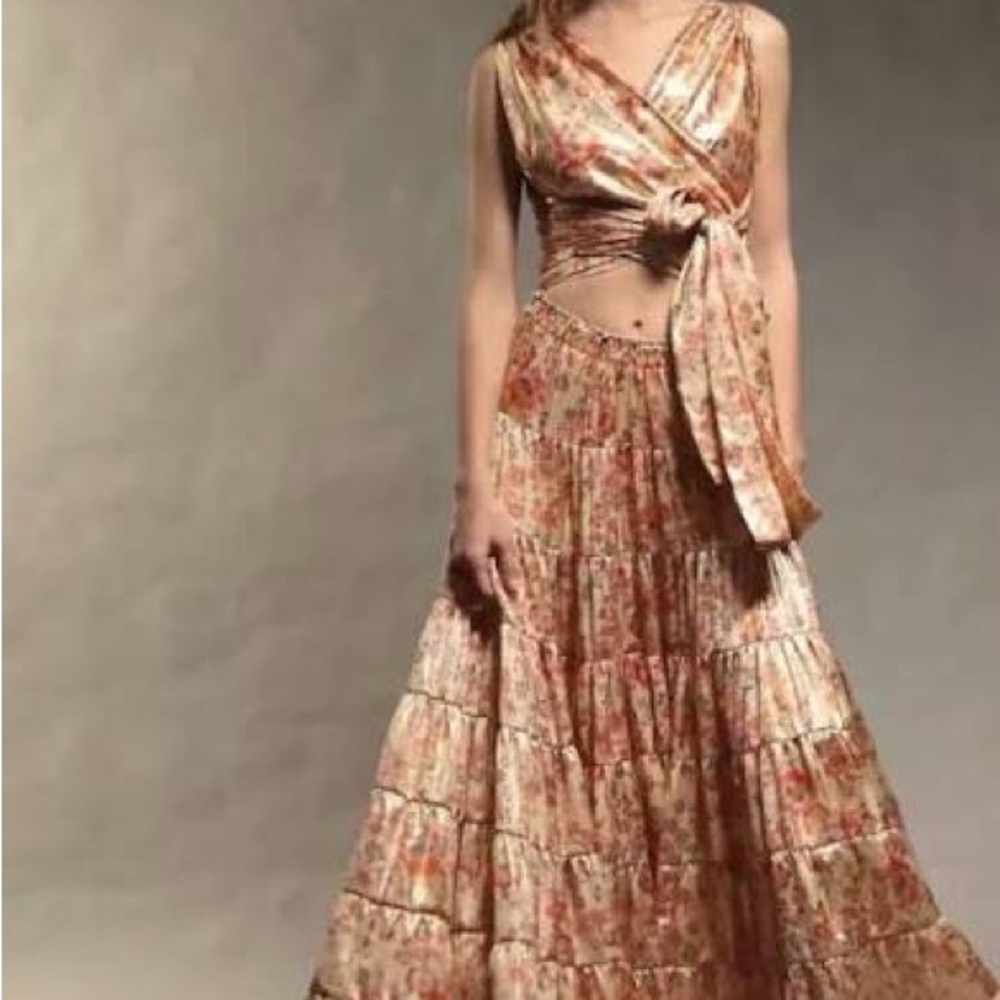 Free People Something Magical Floral Wrap Maxi Dress